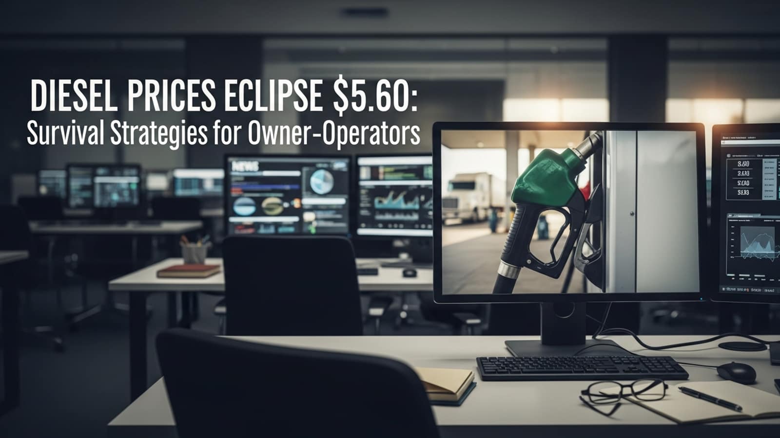 Illustration: Diesel Prices Eclipse $5.60: Survival Strategies for Owner-Operators