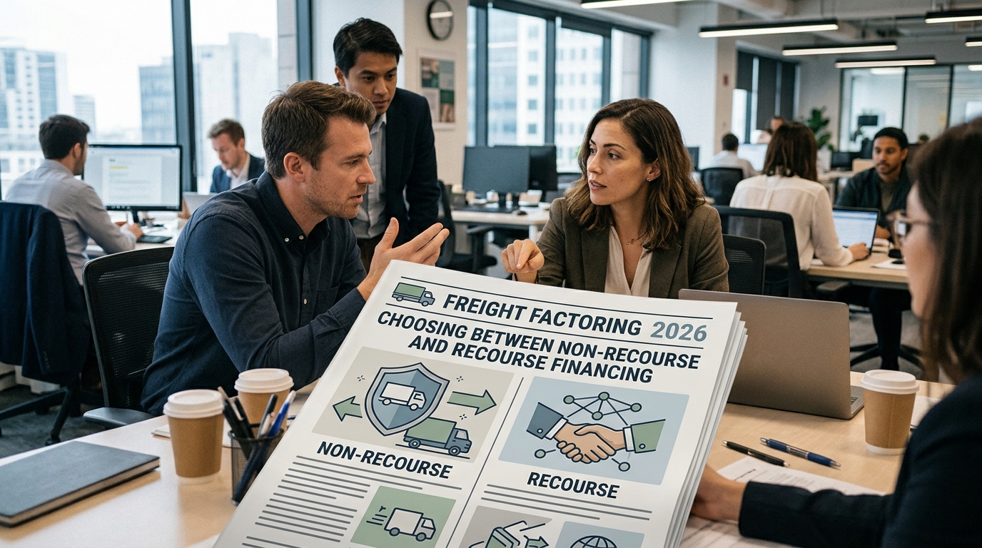 Illustration: Freight Factoring 2026: Choosing Between Non-Recourse and Recourse Financing