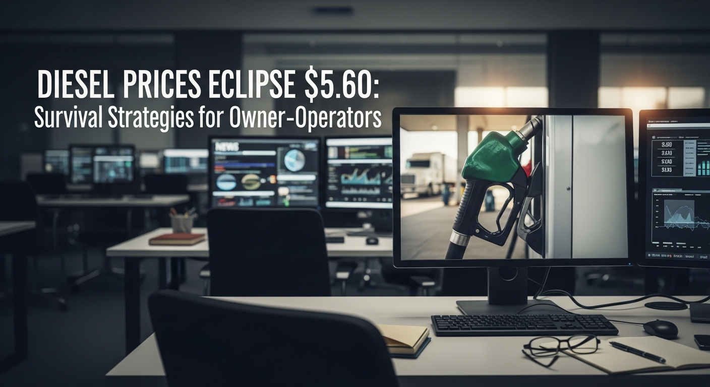 Illustration: Diesel Prices Eclipse $5.60: Survival Strategies for Owner-Operators